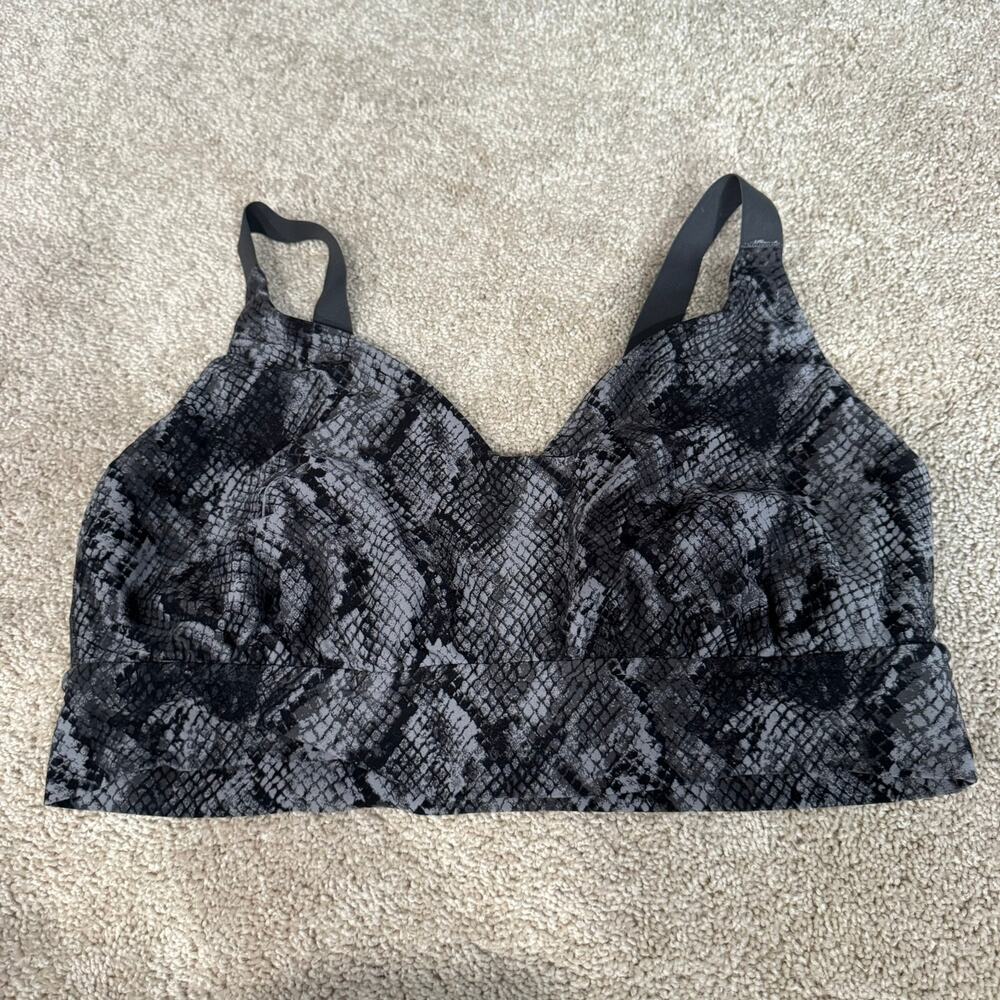 Offline by Aerie Medium Support Stretch Sports Bra Plus Size XXL Snakeskin